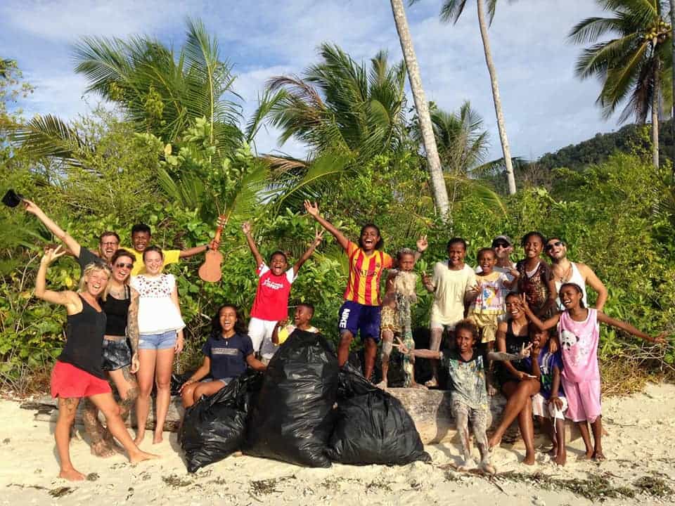 Beach Clean up with the kids